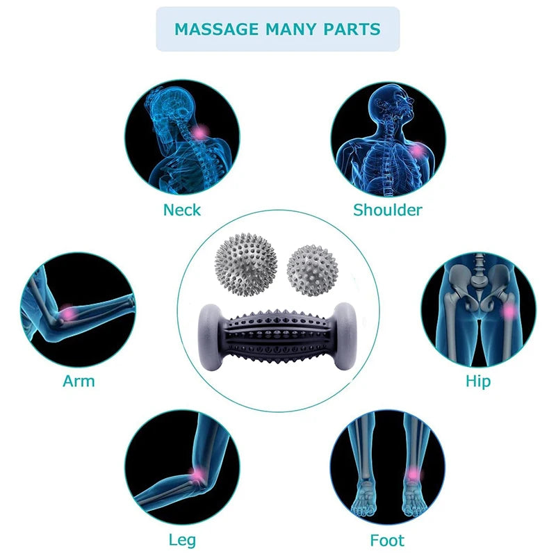 Recovery Kit – Roller Spiky + Sfere Massaggio per Sciogliere Tensioni e Nodi Muscolari