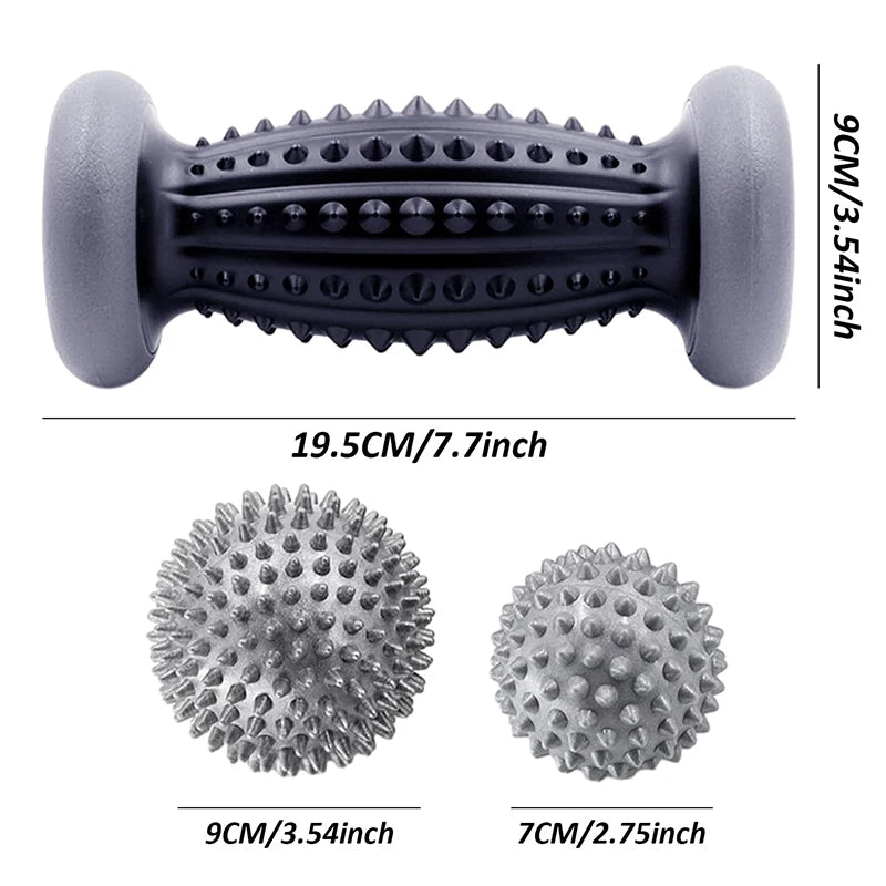 Recovery Kit – Roller Spiky + Sfere Massaggio per Sciogliere Tensioni e Nodi Muscolari