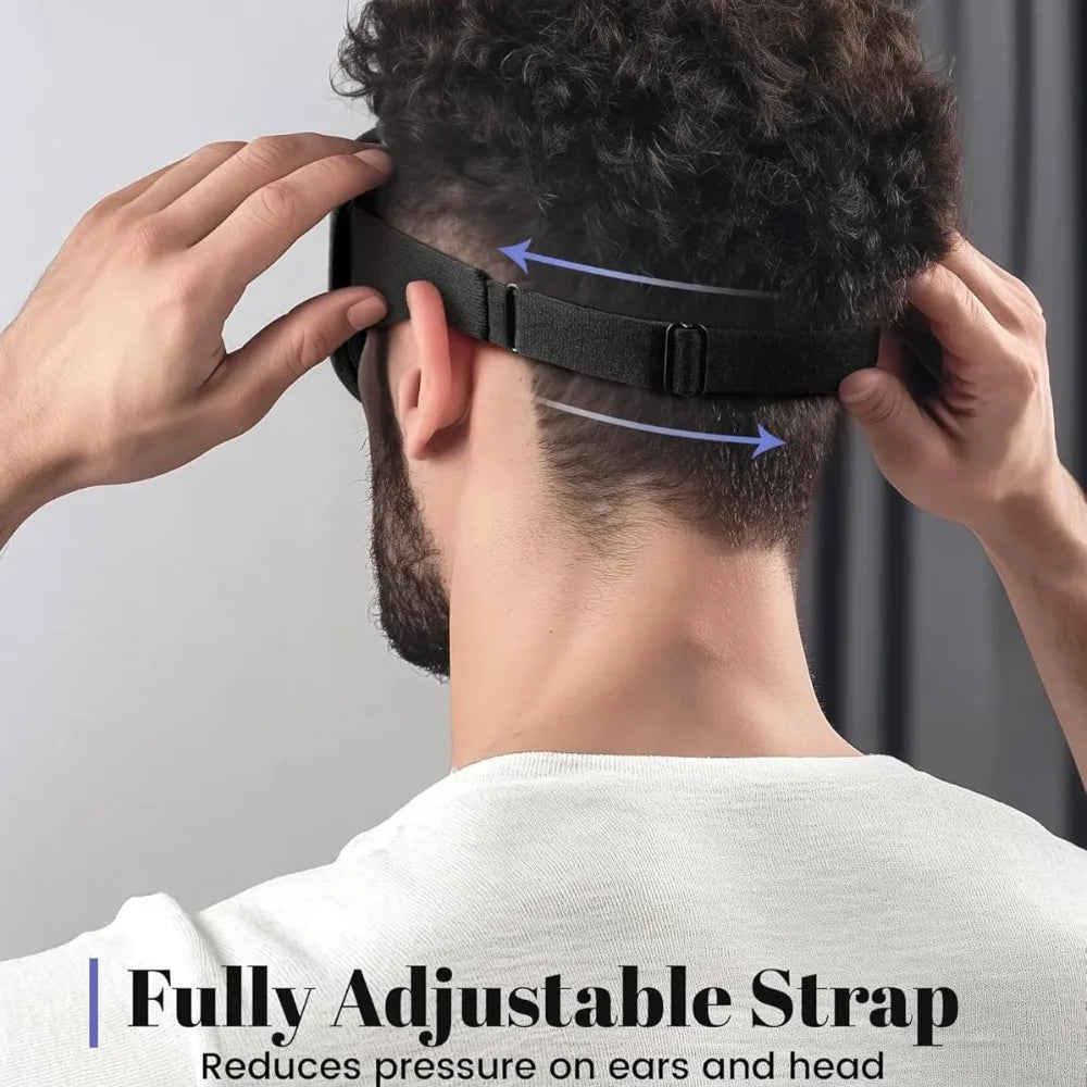 Mascherina Blackout 3D “Buio Totale” – Addormentati Prima, Dormi Più Profondo (Traspirante, Morbida, Fascia Regolabile)