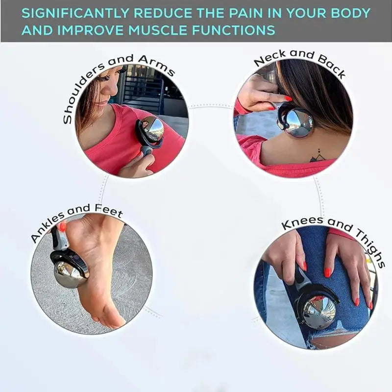 Reset Tensione™ – Roller a Sfera in Acciaio per Sollievo Immediato da Rigidità e Stress Muscolare