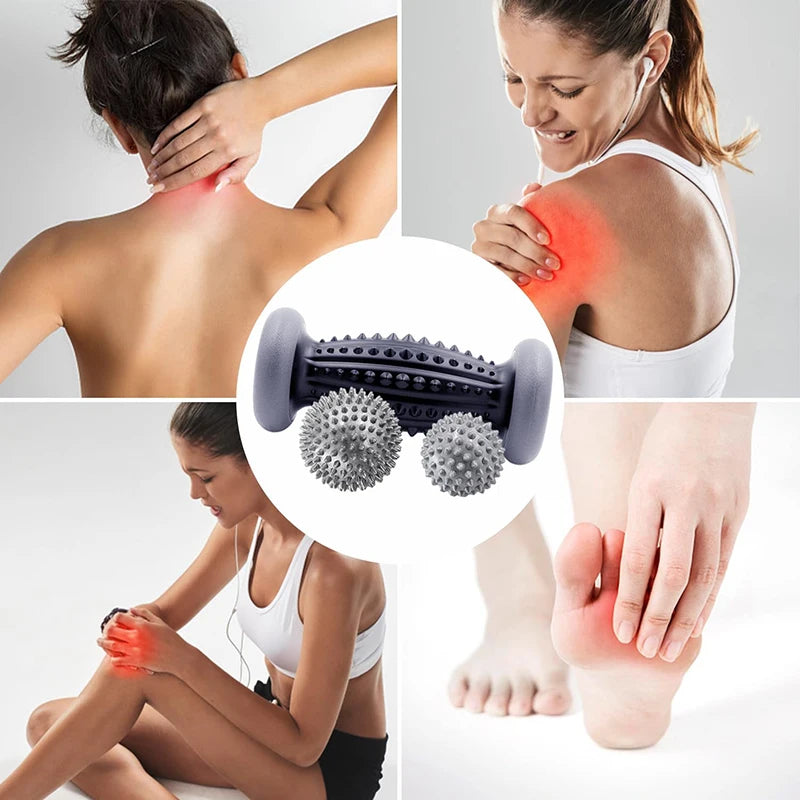 Recovery Kit – Roller Spiky + Sfere Massaggio per Sciogliere Tensioni e Nodi Muscolari